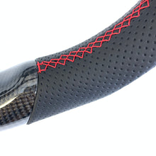 Load image into Gallery viewer, CCExcellent for Nissan note carbon fiber steering wheel with black perforated leather