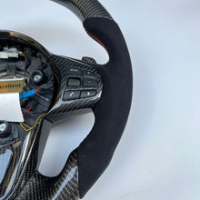 Load image into Gallery viewer, CCexcellent For Toyota Supra A90 carbon fiber steering wheel with gloss black forged carbon fiber with top&bottom&trim