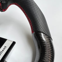 Load image into Gallery viewer, CCExcellent for Nissan Z34 carbon fiber steering wheel with black perforated leather