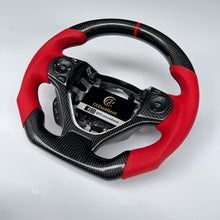 Load image into Gallery viewer, CCExcellent for Honda 9th gen Civic 2012 2013 2014 2015 carbon fiber steering wheel with red perforated leather