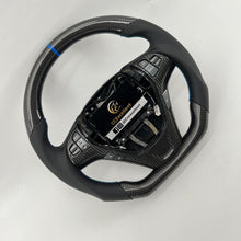 Load image into Gallery viewer, For 2010-2016 Hyundai Genesis Coupe Custom Carbon Fiber Steering Wheel With Blue Stripe and Stitching
