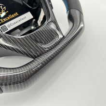 Load image into Gallery viewer, For 2010-2016 Hyundai Genesis Coupe Custom Carbon Fiber Steering Wheel With Blue Stripe and Stitching