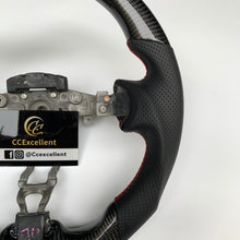Load image into Gallery viewer, CCExcellent for Nissan Z34 carbon fiber steering wheel with black perforated leather