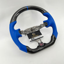 Load image into Gallery viewer, CCExcellent for Nissan note carbon fiber steering wheel with blue perforated leather