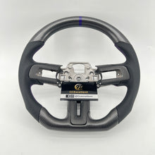 Load image into Gallery viewer, CCexcellent for Ford Mustang 2018 2019 2021 2022 carbon fiber steering wheel with black perforated leather