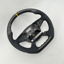 Load image into Gallery viewer, CCExcellent For Ford Focus2013 ST Carbon Fiber Steering Wheel With Purple stripes purple stitching Alcantara Airbag cover