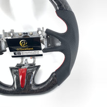 Load image into Gallery viewer, CCexcellent for Infiniti Q50 2014 2015 2016 2017 /QX50 2015 2016 2017 carbon fiber steering wheel with red stitching
