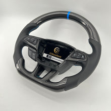 Load image into Gallery viewer, CCExcellent For Ford Focus MK3 RS/ST /EcoSport/Escape/Kuga/C-MAX 2015-2020 Carbon Fiber Steering Wheel With black smooth leather