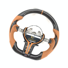 Load image into Gallery viewer, CCExcellent For BMW M2/M3/M4/F150/F30/F87M2/F30 335i/F32 428i 435i/F80 F83/F87 M2/F80 M3/F82 M4 Carbon Fiber Steering Wheel with brown stitching