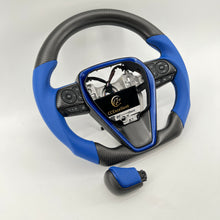 Load image into Gallery viewer, CCExcellent For Toyota 8th gen Camry SE/XSE/LE/XLE/TRD /Avalon 2018-2022 Carbon Fiber Steering Wheel With blue perforated leather and matte black carbon fiber