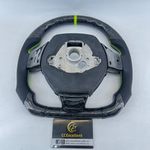 Load image into Gallery viewer, CCexcellent For 2015-2024 Lamborghini Huracan Custom Forged Carbon Fiber Steering Wheel With Green Stripe and Stitching