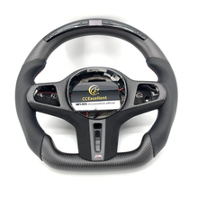 Load image into Gallery viewer, CCExcellent For BMW M550i G30 2017-2024 Custom Real Carbon Fiber Steering Wheel With Heating Function