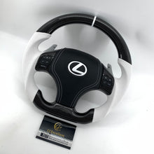 Load image into Gallery viewer, CCExcellent for Lexus F sport 2006-2013 carbon fiber steering wheel with white perforated leather