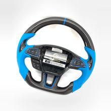 Load image into Gallery viewer, CCExcellent For Ford Focus MK3 RS/ST /EcoSport/Escape/Kuga/C-MAX 2015-2020 Carbon Fiber Steering Wheel With gloss black carbon fiber thumbgrips