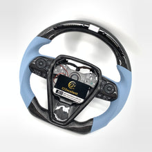 Load image into Gallery viewer, CCExcellent For Toyota 8th gen Camry SE/XSE/LE/XLE/TRD /Avalon 2018-2022 Carbon Fiber Steering Wheel With blue perforated leather and LED