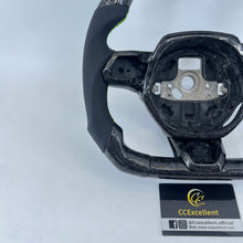 Load image into Gallery viewer, CCexcellent For 2015-2024 Lamborghini Huracan Custom Forged Carbon Fiber Steering Wheel With Green Stripe and Stitching