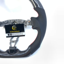 Load image into Gallery viewer, CCExcellent for Nissan note carbon fiber steering wheel with black perforated leather