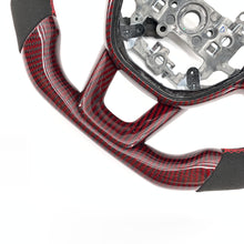 Load image into Gallery viewer, CCexcellent For 11th Gen/2022-2023 Honda Civic carbon fiber steering wheel with gloss red carbon fiber top&bottom&trims