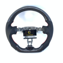 Load image into Gallery viewer, CCExcellent for Nissan note carbon fiber steering wheel with black perforated leather