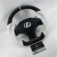 Load image into Gallery viewer, CCExcellent for Lexus IS250 /300 /350 2006-2013 carbon fiber steering wheel with white perforated leather