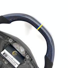 Load image into Gallery viewer, CCexcellent For S60 2005 2006 2007 2008 2009 volvo carbon fiber steering wheel with blue wire carbon fiber