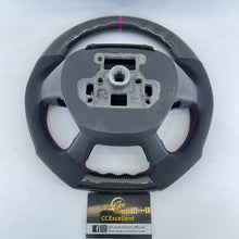 Load image into Gallery viewer, CCExcellent For Ford Focus2013 ST Carbon Fiber Steering Wheel With Purple stripes purple stitching and Airbag cover