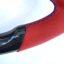 Load image into Gallery viewer, CCexcellent for Ford Mustang 2015 2016 2017carbon fiber steering wheel with red smooth leather