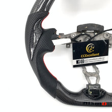 Load image into Gallery viewer, CCExcellent for Nissan note carbon fiber steering wheel with black perforated leather