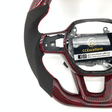 Load image into Gallery viewer, CCexcellent For 11th Gen/2022-2023 Honda Civic carbon fiber steering wheel with red stitching