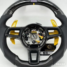 Load image into Gallery viewer, CCexcellent For Porsche 991.2 2017 Custom Carbon Fiber Steering Wheel With LED And Heated