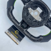 Load image into Gallery viewer, CCexcellent For 2015-2024 Lamborghini Huracan Custom Forged Carbon Fiber Steering Wheel With Green Stripe and Stitching