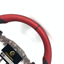 Load image into Gallery viewer, CCExcellent for Nissan note carbon fiber steering wheel with black perforated leather