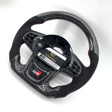 Load image into Gallery viewer, CCexcellent For Toyota Supra A90 carbon fiber steering wheel with gloss black forged carbon fiber with round top,flat bottom