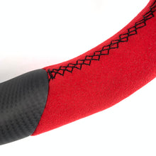 Load image into Gallery viewer, CCExcellent for Nissan Z34 carbon fiber steering wheel with red perforated leather