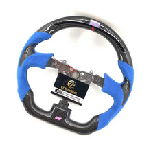 Load image into Gallery viewer, CCexcellent For 2003/2004/2005/2006/2007 Subaru wrx sti carbon fiber steering wheel with blue alcantara sides