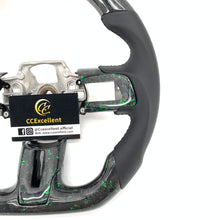 Load image into Gallery viewer, CCexcellent for Ford Mustang 2015 2016 2017 carbon fiber steering wheel with black smooth leather