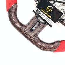 Load image into Gallery viewer, CCexcellent for Ford Mustang 2018 2019 2021 2022 carbon fiber steering wheel with red perforated leather