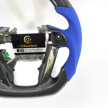 Load image into Gallery viewer, CCExcellent for Honda Accord CP1 CP2 CP3 carbon fiber steering wheel with blue perforated leather