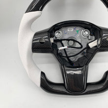 Load image into Gallery viewer, CCExcellent for tesla model3 2017-2020 carbon fiber steering wheel white stripe