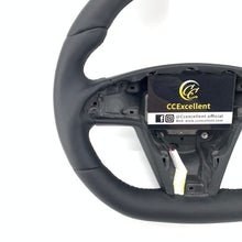 Load image into Gallery viewer, CCExcellent for tesla model S 2022+ carbon fiber steering wheel black smooth leather