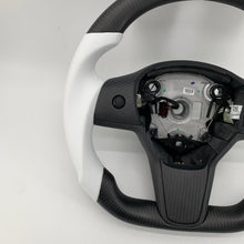 Load image into Gallery viewer, CCExcellent for tesla model 3/Y 2017-2020 carbon fiber steering wheel matte carbon fiber
