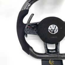 Load image into Gallery viewer, CCExcellent for Volkswagen mk7 2015-2019 carbon fiber steering wheel black airbag