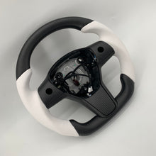 Load image into Gallery viewer, CCExcellent for tesla model 3/Y 2017-2020 carbon fiber steering wheel black matte carbon fiber trims
