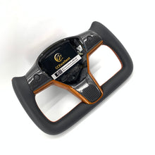 Load image into Gallery viewer, CCExcellent for tesla model3 2017-2020 carbon fiber steering wheel black carbon fiber