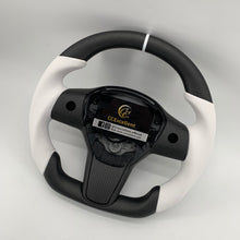 Load image into Gallery viewer, CCExcellent for tesla model3 2017-2020 carbon fiber steering wheel white stitching