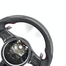 Load image into Gallery viewer, CCexcellent For Porsche Cayman models 2013 2014 2015 2016 carbon fiber steering wheel with gloss black carbon fiber top & bottom & trim