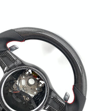 Load image into Gallery viewer, CCexcellent For Porsche Cayman models 2013 2014 2015 2016 carbon fiber steering wheel with black perforated leather sides