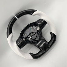 Load image into Gallery viewer, CCExcellent for tesla model 3 2017-2020 carbon fiber steering wheel perforated leather