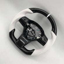 Load image into Gallery viewer, CCExcellent for tesla model3 2017-2020 carbon fiber steering wheel black carbon fiber