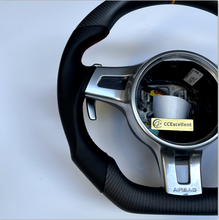 Load image into Gallery viewer, CCexcellent For Porshce Carrera models 2012 2013 2014 2015 2016 carbon fiber steering wheel with Germany stripe
